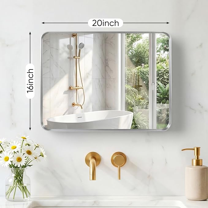 NEWBULIG 16X20 Inch Bathroom Mirror - Image 2