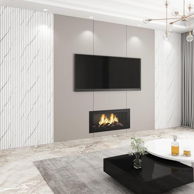 8-Pack WPC Wall Panels 118’’ x 6.3’’ 3D Slat Wall Panel Acoustic Wall Paneling - Image 5