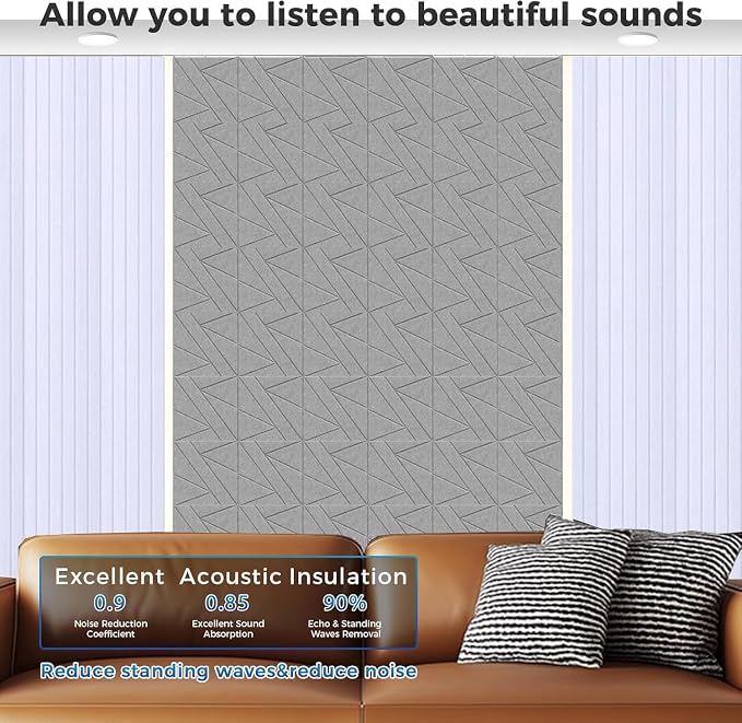 【20 Pack】 Acoustic Panels Self-Adhesive - Image 2