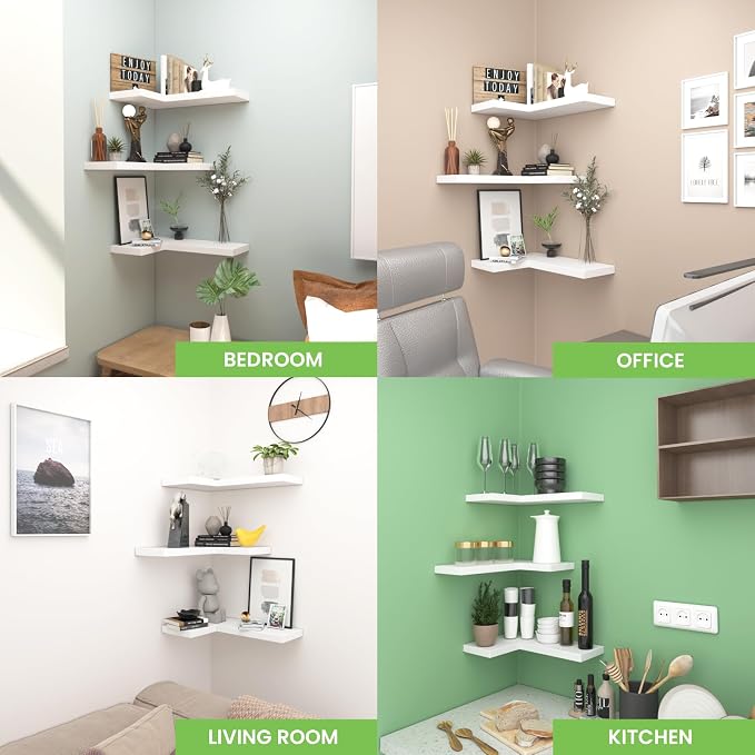 NATURE'S SOURCE Floating Corner Shelves - Image 8