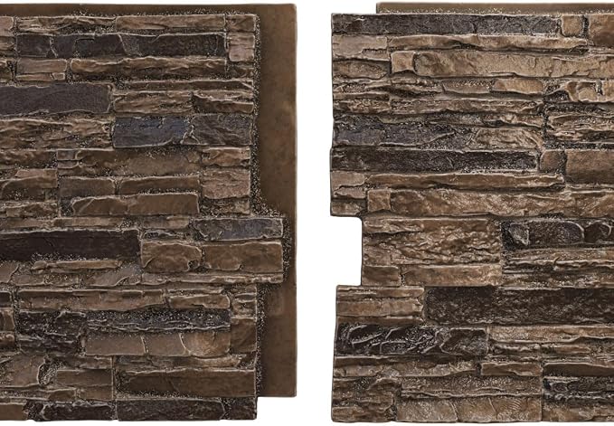 EverStone Canyon Ridge Faux Stone Panel, 45 3/4"W x 24 1/2"H x 1 1/4"D - Image 8