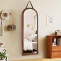 16"x48" Arched Full Length Mirror Solid Wood Wall Mirror by ABSWHLM