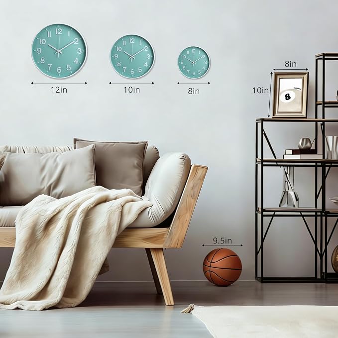 Wall Clock Modern Simple Quartz Decorative Clock Non-Ticking Silent Battery - Image 2