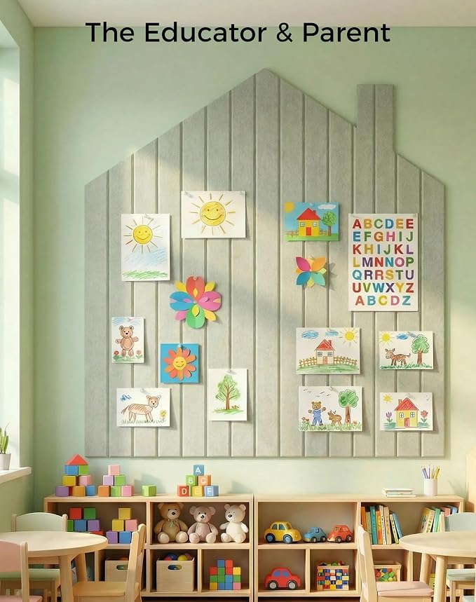 Aothia 12-Pack Felt Bulletin Board Tiles, 48x36 Modular Pin Board - Image 8