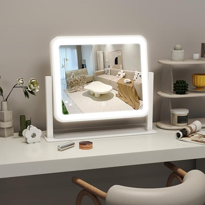 ROLOVE 14"x12"Vanity Mirror, Lighted Makeup Mirror - Image 6