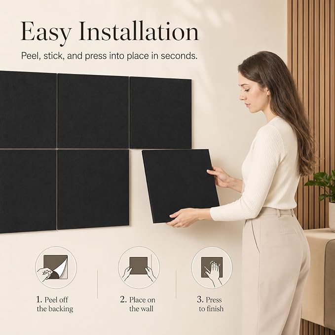Large Cork Boards for Walls – 36" x 24" Self Adhesive Felt Wall Tiles - Image 4