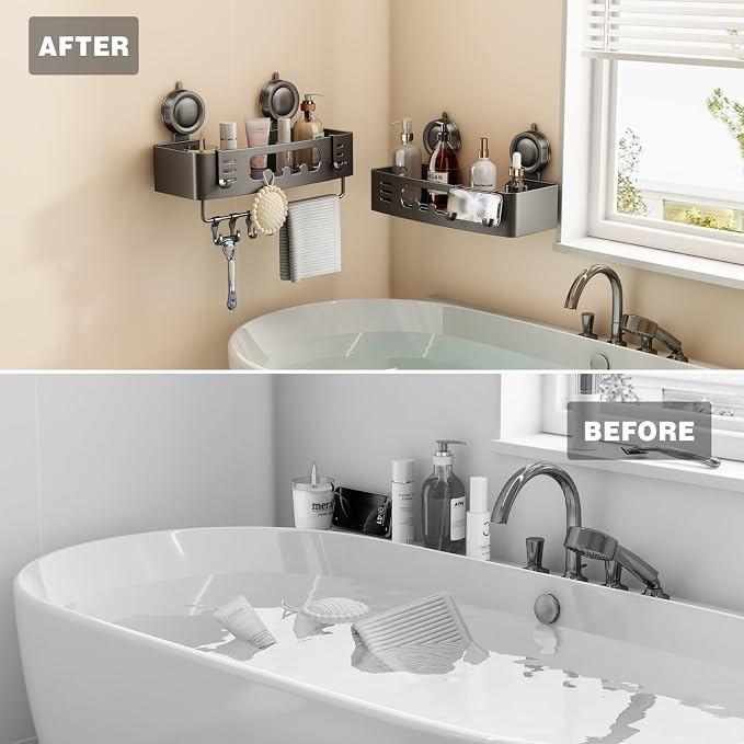 Voldra Shower Caddy Suction Cup, Shower Shelves - Image 5