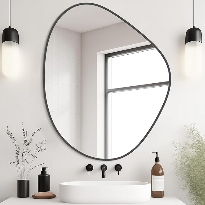 WallBeyond Asymmetrical Mirror, Irregular Wall Mirror by WallBeyond