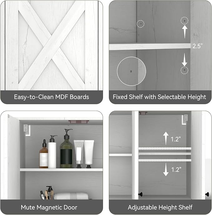 YOURLITE Laundry Cabinet, Medicine Cabinet, Bathroom Kitchen Storage Wall - Image 4