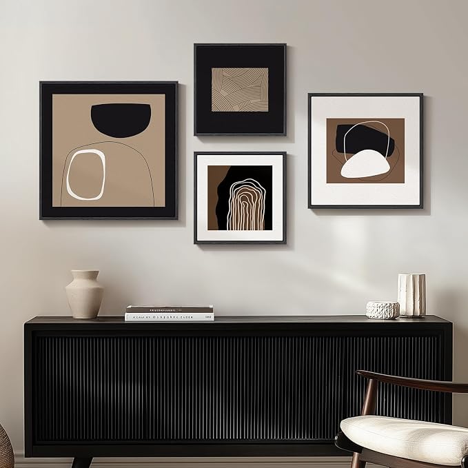 Framed Neutral Abstract Wall Art - Image 4