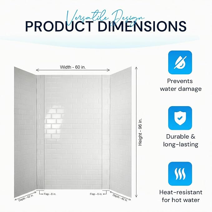 From Plain To Beautiful In Hours 133-WT-SUB-KIT Subway Tub and Shower Wall - Image 2