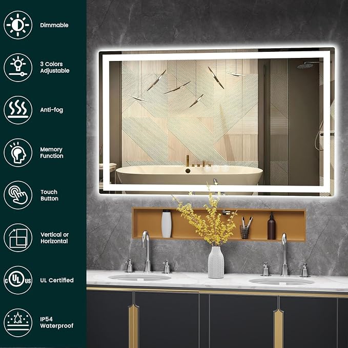 LED Mirror for Bathroom 36"x 60" - Image 3