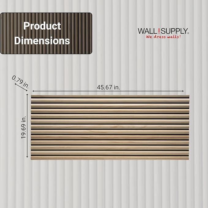 Wall!Supply 3D Wall Panels – Faux Natural Wood Round Slatted – Lightweight Foam - Image 5
