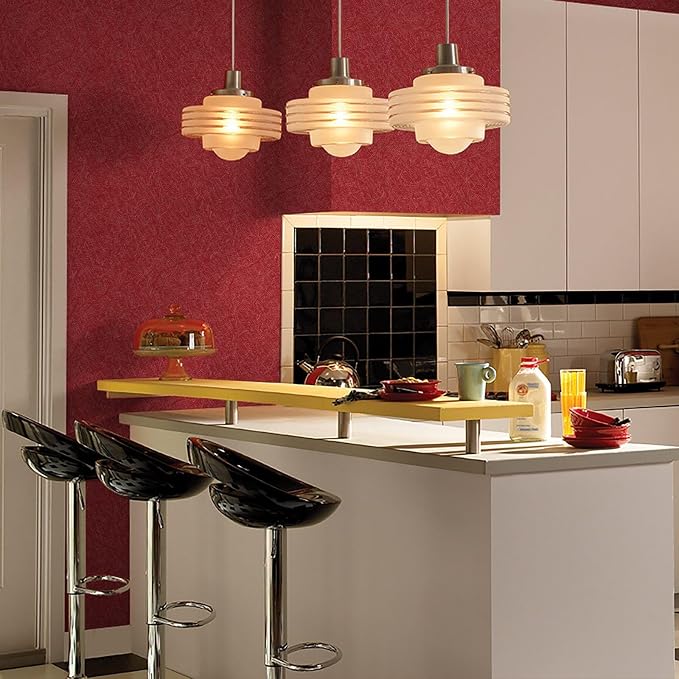 Dark Red Peel and Stick Self Adhesive Wallpaper - Image 6