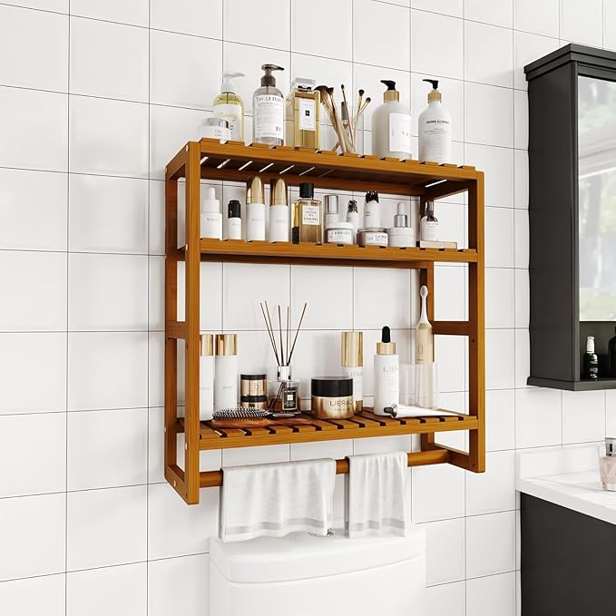 Galood Over The Toilet Storage Bathroom Shelves Wall Mounted 3 Tier Space Saver - Image 4
