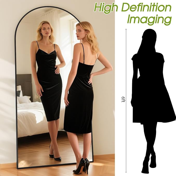 76"x34" Floor Mirror Full Length, Arched Full Length Mirror - Image 4