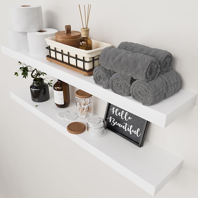 BAOBAB WORKSHOP Solid Wood Floating Shelves by BAOBABWORKSHOP
