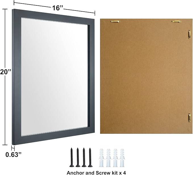BOMINICA Rectangular Wall Mirror Framed Wall Mirror 16” x 20” - Image 4