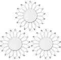 3 Pack Metal Mirrors for Wall Sunburst Wall Mirrors Home Décor Decorative by Uaussi
