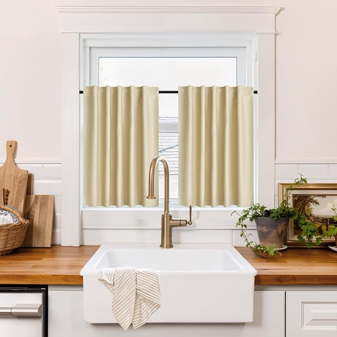 RYB HOME 100% Blackout Short Curtains by RYBHOME