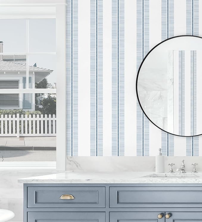 NextWall Beach Towel Stripe Peel and Stick Wallpaper - Image 5