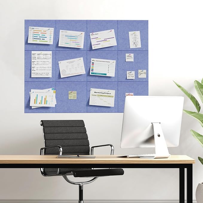 MaxGear Large Cork Board for Wall 36" x 24", Sky Blue Bulletin Board, 6 Pack - Image 8