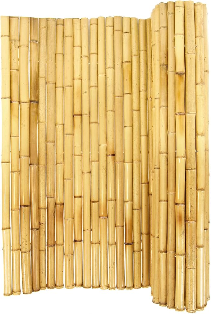 FOREVER BAMBOO Natural Bamboo Fencing Decorative Rolled Fence Panel 0.75 in D x by FOREVERBAMBOO