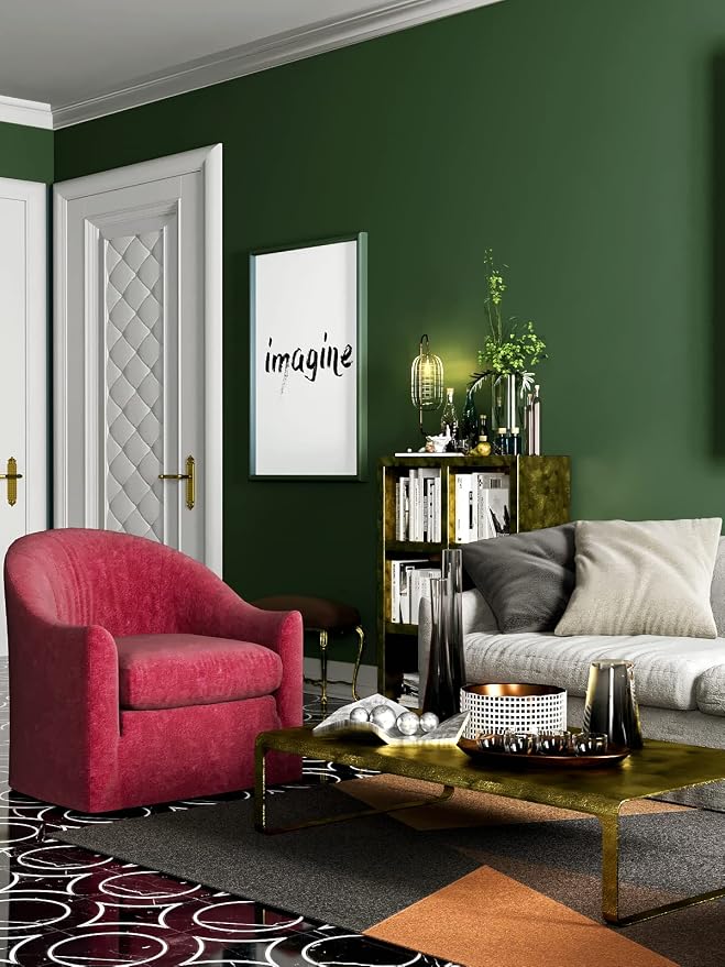 Safiyya 118"x17.7" Olive Green Peel and Stick Wallpaper Solid Color Dark Green - Image 2