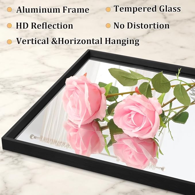 AAZZKANG Mirrors for Wall Rectangular Metal Framed Mirror Modern Decorative for - Image 3