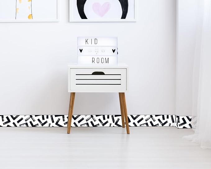 FLFK Black and White Design Wallpaper Border - Image 5