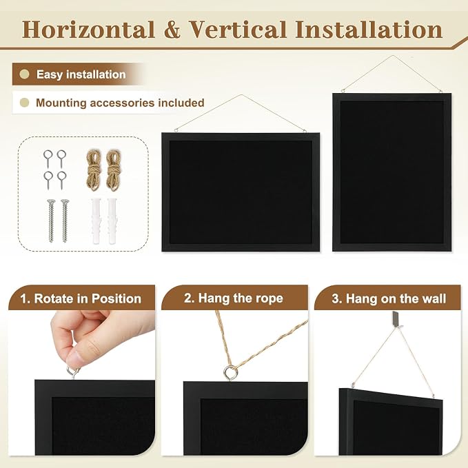 2-Pack Double-sided Black Cork Board - Image 4