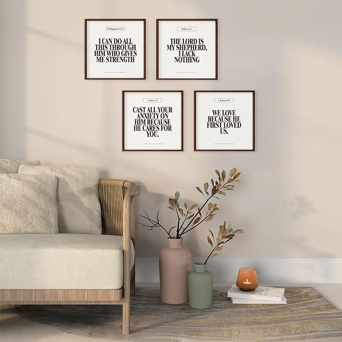 Locomiss Black and White Christian Wall Art Decor Posters, Modern Bible Verse - Image 5