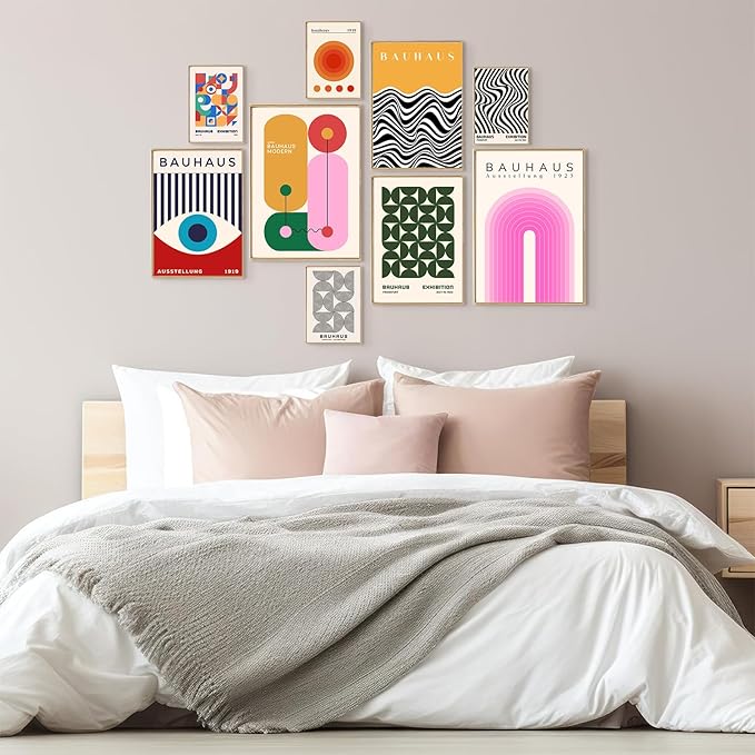KBKBART 9PCS Eclectic Wall Art Decor, Modern Maximalist Wall Prints - Image 7