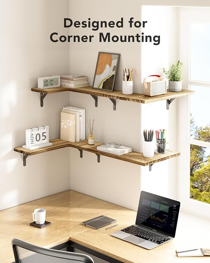 AMADA HOMEFURNISHING Corner Floating Shelves, Shelves - Image 3