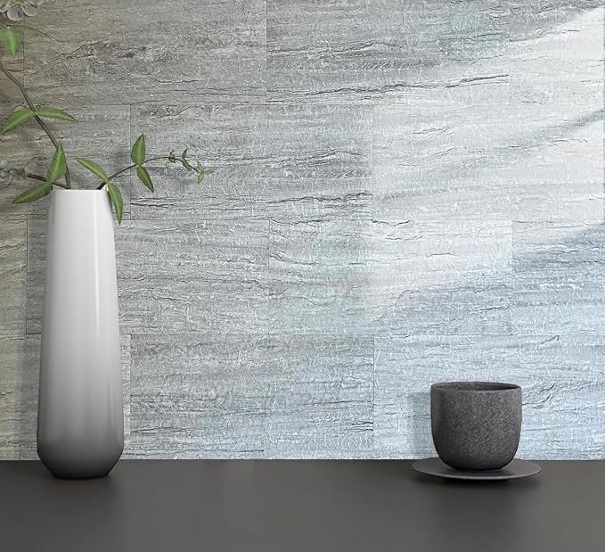 AULIGET 2-Piece Grey Shale Peel and Stick Backsplash Wall Tiles, Laundry Room - Image 4