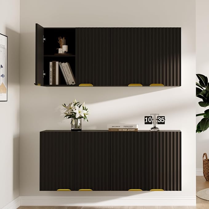 ChooChoo 4 Doors Wall Cabinet Laundry Room, Bathroom Wall Cabinet - Image 2