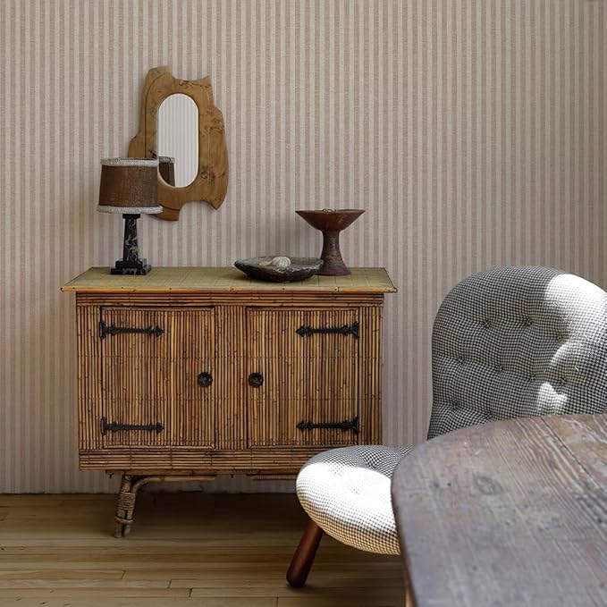 Tempaper x Charles Street Stripe Textured Removable Peel and Stick Wallpaper - Image 4
