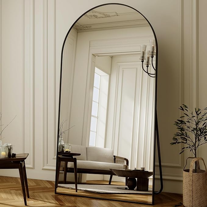 XRAMFY 86"x40" Arched Full Length Mirror Floor Mirrors - Image 2