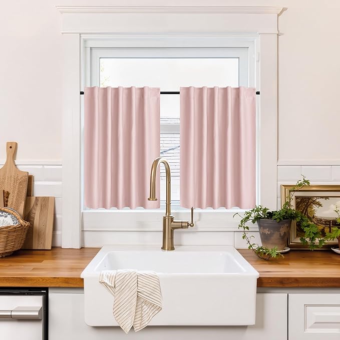 RYB HOME 100% Blackout Short Curtains by RYBHOME