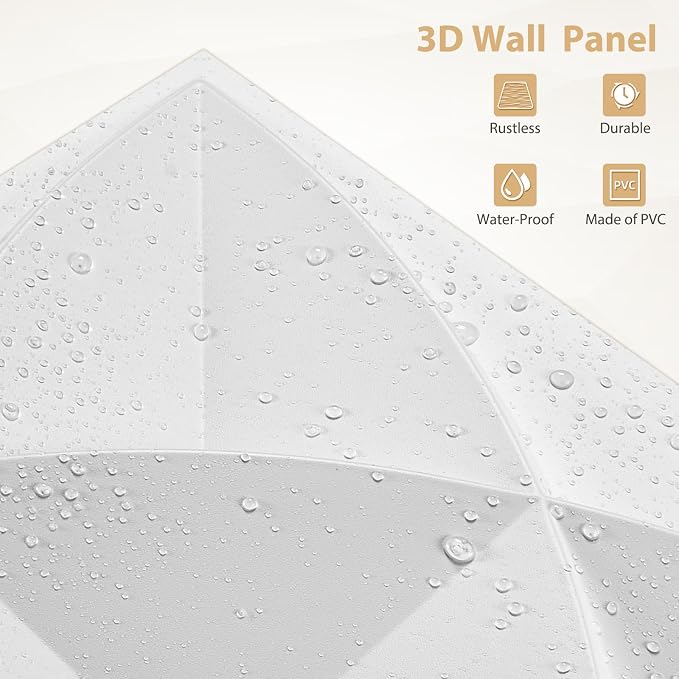 Heikki 30 Pack 3D Wall Panel for Interior Wall Décor, PVC Flower Textured Wall - Image 2