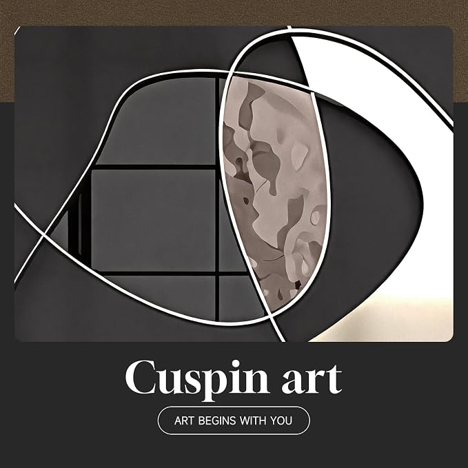 Large Framed Modern Elegant Abstract Wall Art - Image 7