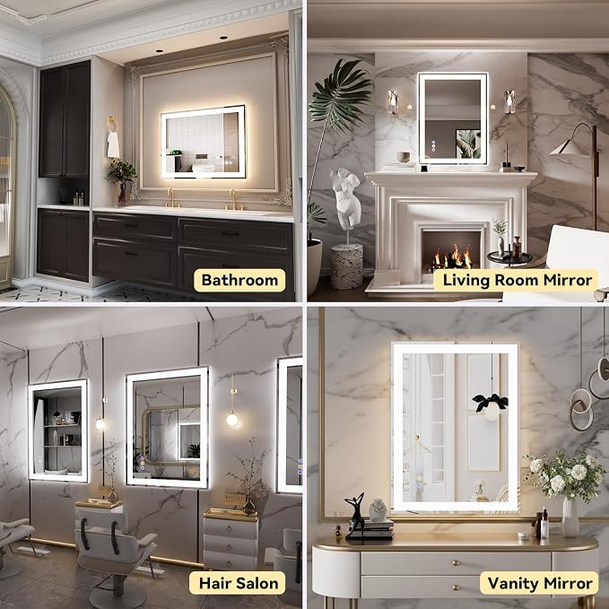 20x28 LED Bathroom Mirror with Lights, Super Bright Front & Backlit Vanity - Image 9