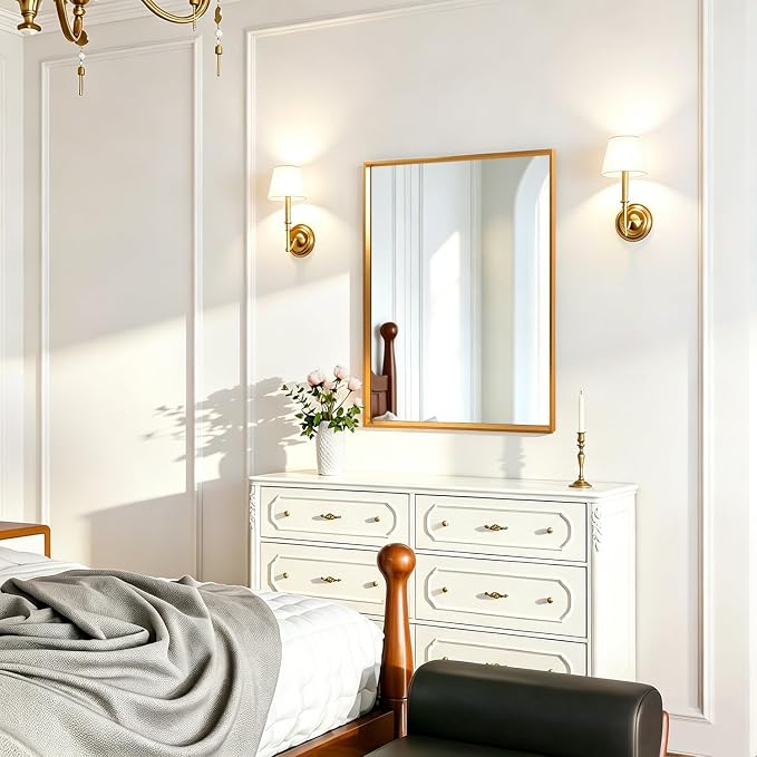 AAZZKANG Bathroom Mirror Rectangular Decorative Metal Mirrors - Image 5