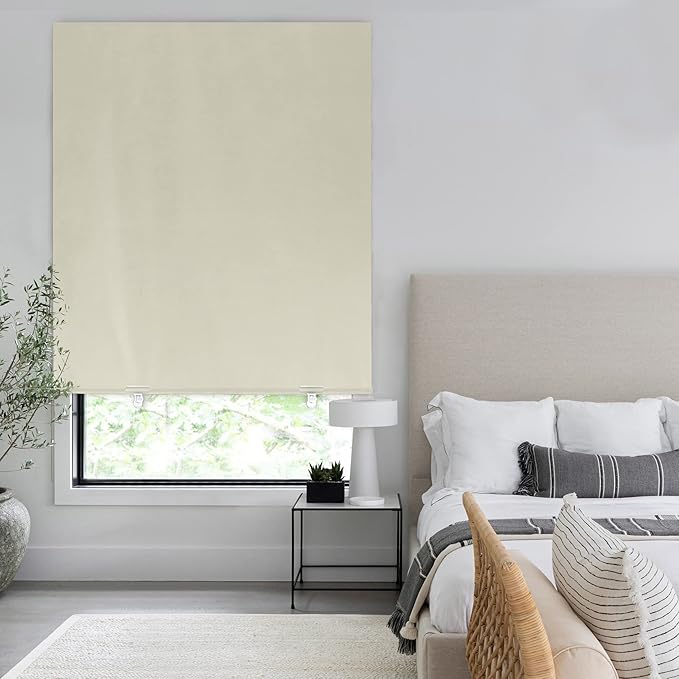 LazBlinds 100% Blackout Door Curtain, No Tools No Drill Cordless Blinds - Image 5