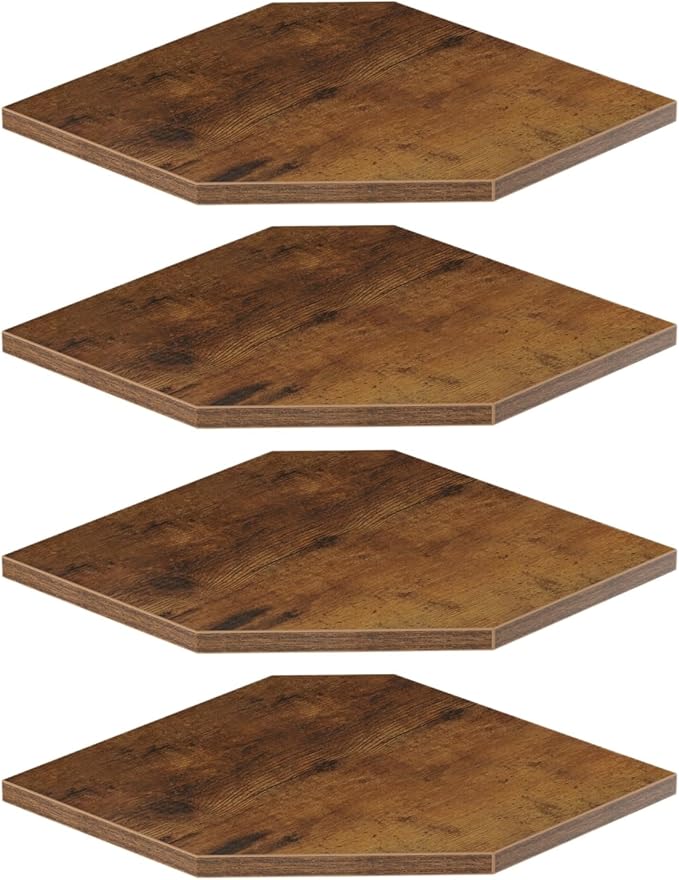 JJL Corner Shelf, 12 Inch Set of 4 Floating Shelves by Unknown