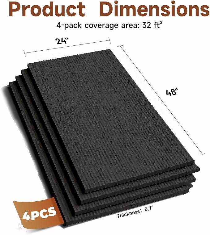 VooBang 4 Pack 3D Wall Panels, Waterfall Stone Texture PU Wall Panels, Accent - Image 3