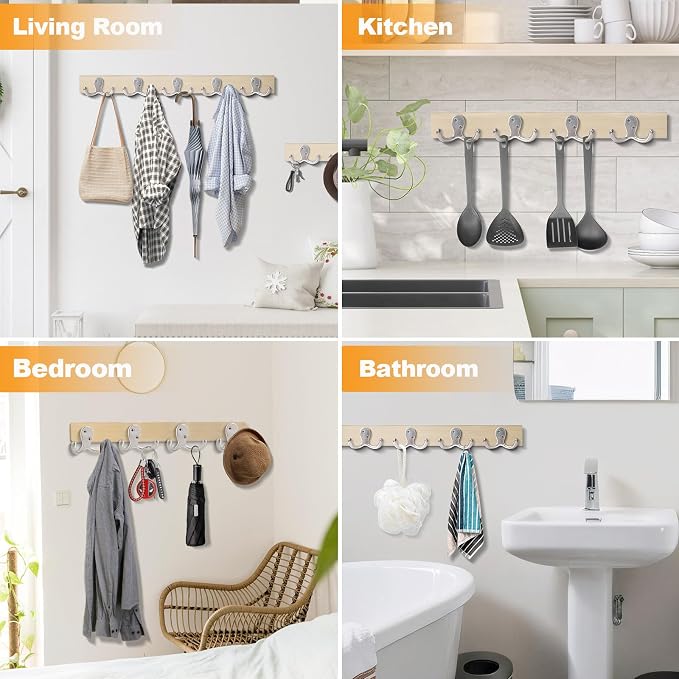 CBWLWJ 10 Pack Coat Hooks Wall Hooks - Image 2