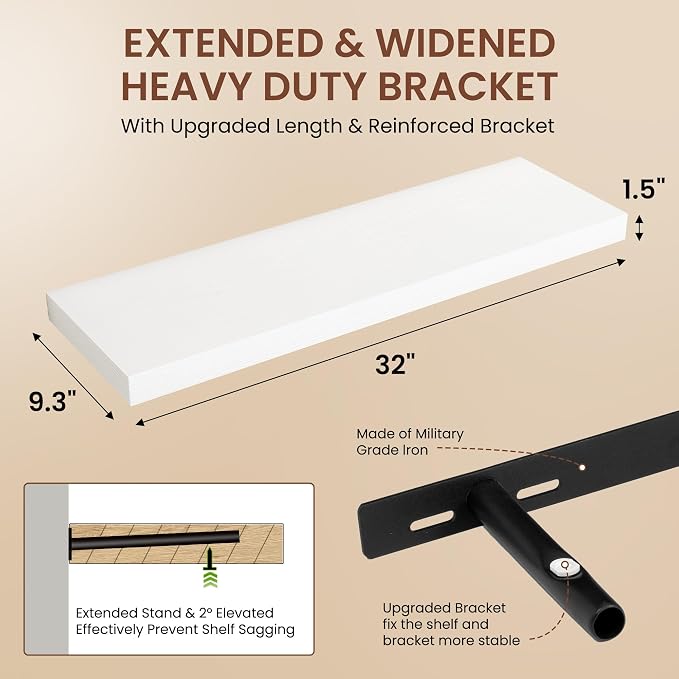 Dreamland 32 Inches Floating Shelves - Image 2