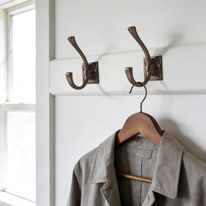 TUNNY 5 Pack Antique Design Wall Hanging Coat Hooks - Image 5