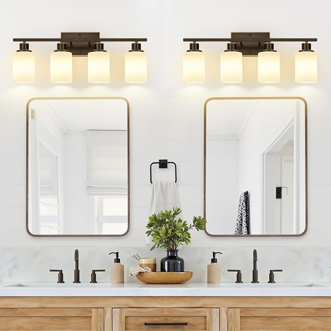 Indoi 4-Light Bathroom Light Fixtures, Modern Bathroom Wall Lamp - Image 7